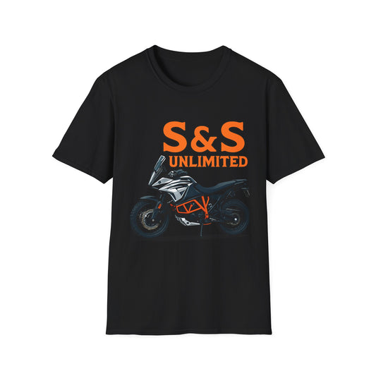 Adventure Bike Unisex Softstyle T-Shirt - Ktm 1090 On Road Off Road Adventures