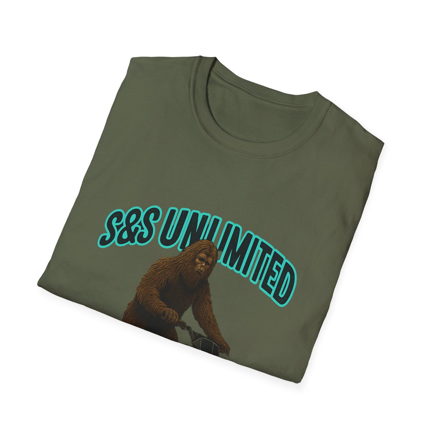 Bigfoot Motorcycle T-Shirt, Unisex Graphic Tee, Retro Sasquatch Shirt, Gift for Adventurers, Quirky Everyday Wear