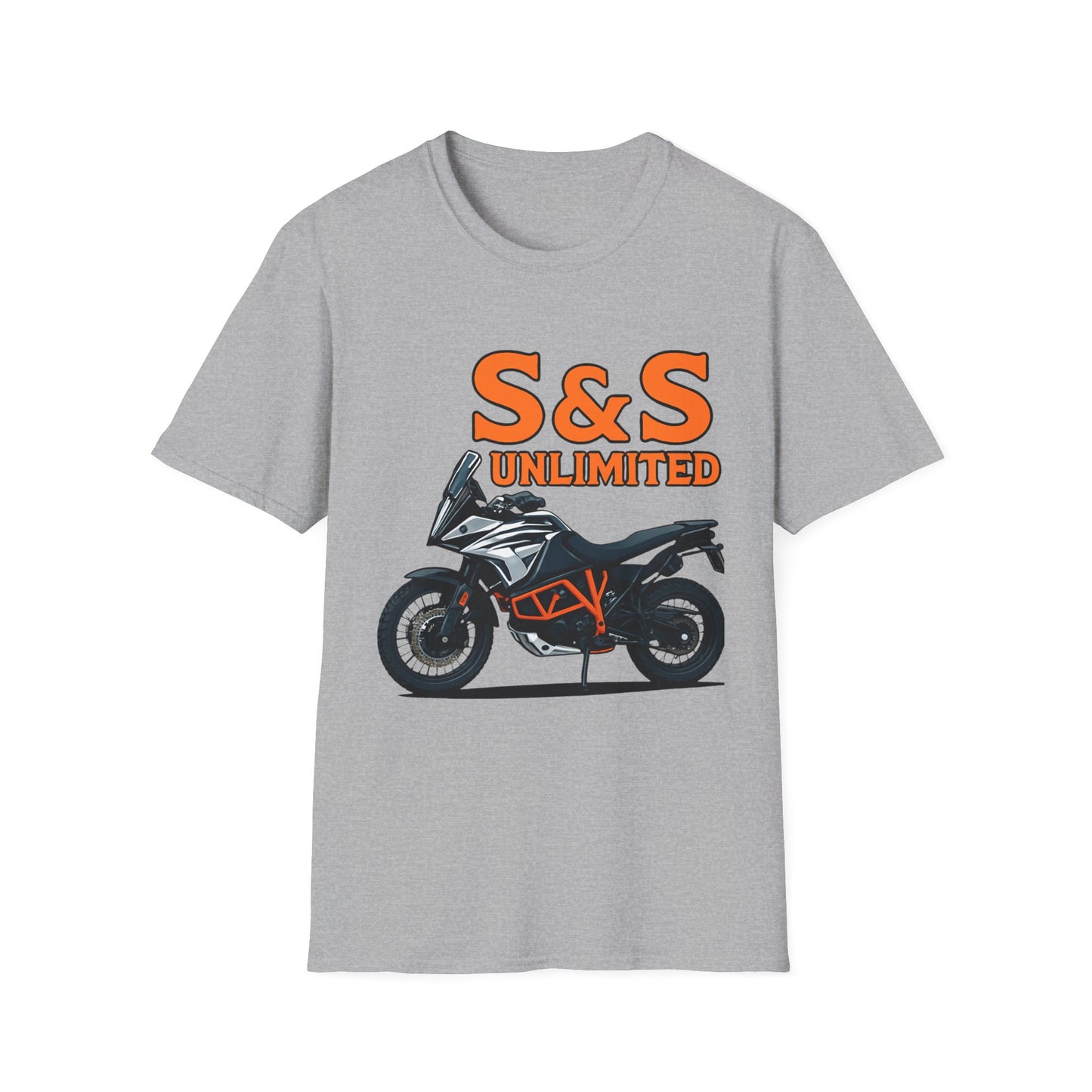 Adventure Bike Unisex Softstyle T-Shirt - Ktm 1090 On Road Off Road Adventures