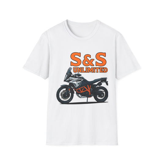 Adventure Bike Unisex Softstyle T-Shirt - Ktm 1090 On Road Off Road Adventures
