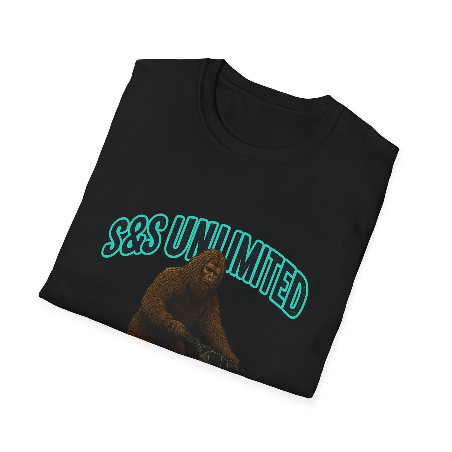 Bigfoot Motorcycle T-Shirt, Unisex Graphic Tee, Retro Sasquatch Shirt, Gift for Adventurers, Quirky Everyday Wear