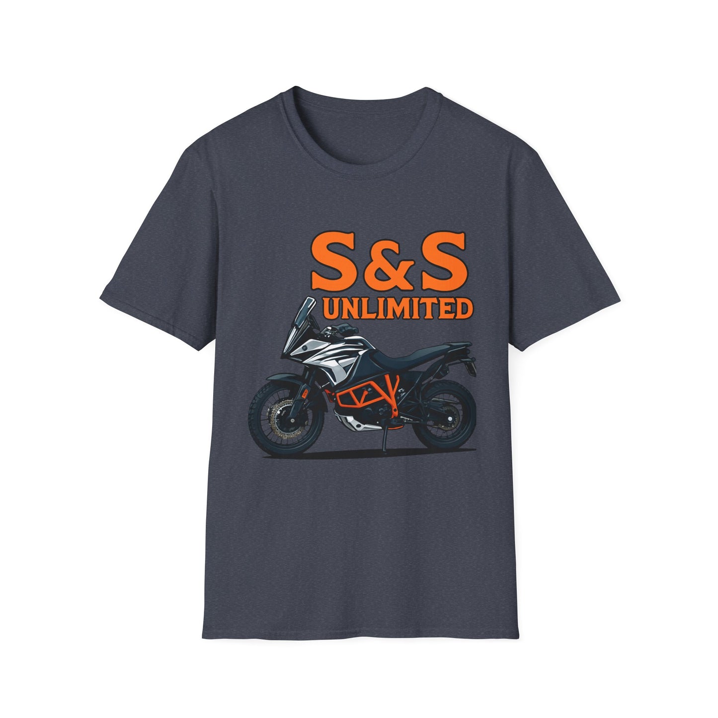 Adventure Bike Unisex Softstyle T-Shirt - Ktm 1090 On Road Off Road Adventures