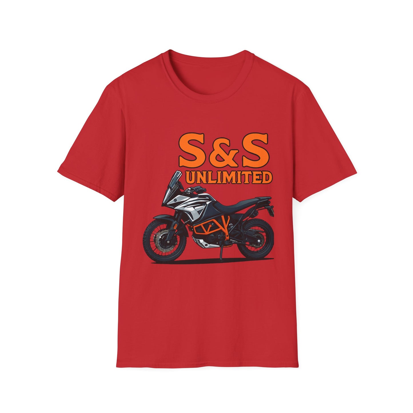 Adventure Bike Unisex Softstyle T-Shirt - Ktm 1090 On Road Off Road Adventures